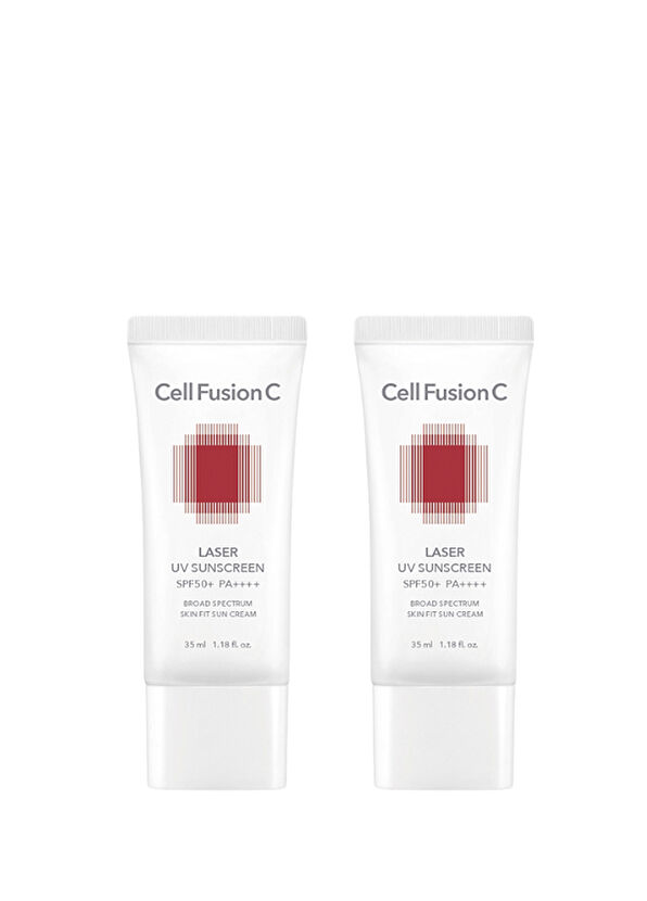 Cell Fusion C Laser Uv Sunscreen Yaşlanma Karşıtı Yüksek Koruyucu SPF50 + 2'li Güneş Kremi Seti 35 ml - 1