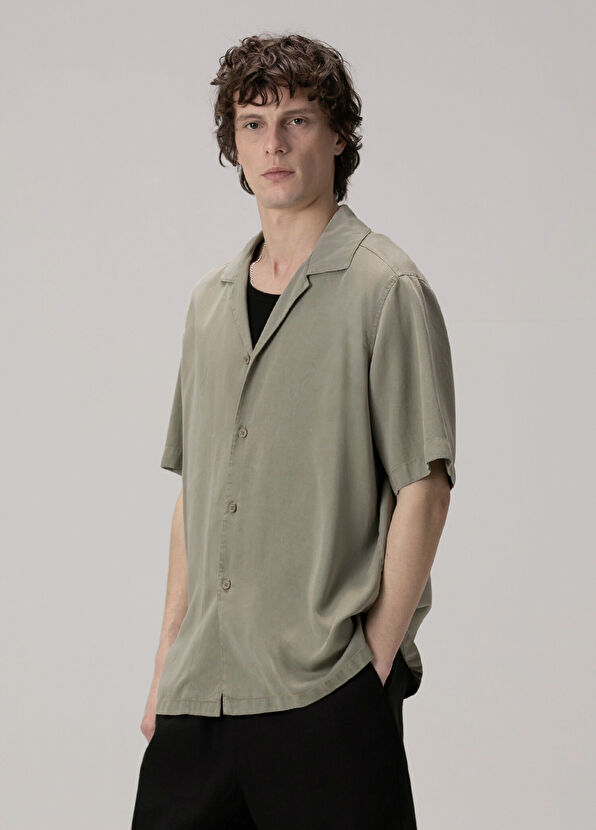 Academia Green Washed Short Sleeved Shirt - 4