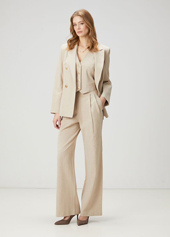 Beymen Club Beige Linen Vest - 3