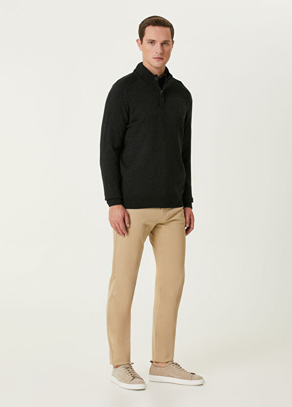 Beymen Club Anthracite Collar Buttons Sweater - 3