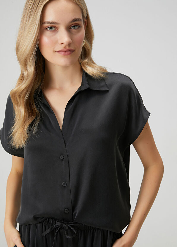 Beymen Club Black Silk Shirt - 2