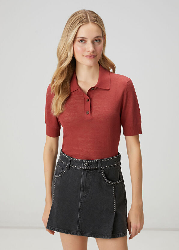 Beymen Club Tile Linen Polo Sweater - 1