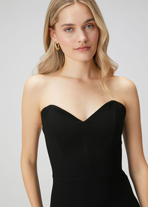 Beymen Club Black Long Crepe Evening Dress - 2