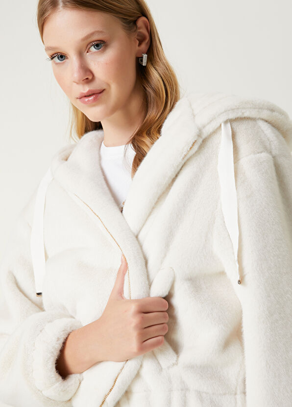 Beymen Club Ekru Kürk Görünümlü Kısa Mont - 2