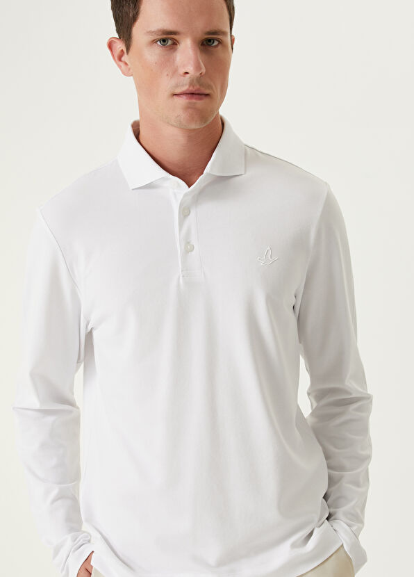Comfort Fit Beyaz Polo Sweatshirt Beymen Club Comfort Fit Beyaz Polo Sweatshirt - 2
