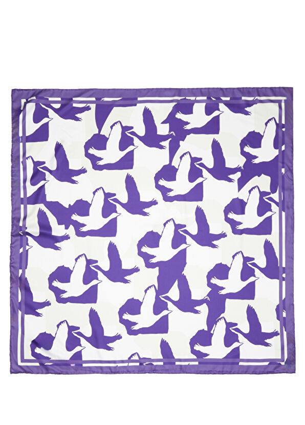 Beymen Club White Purple Scarf - 2