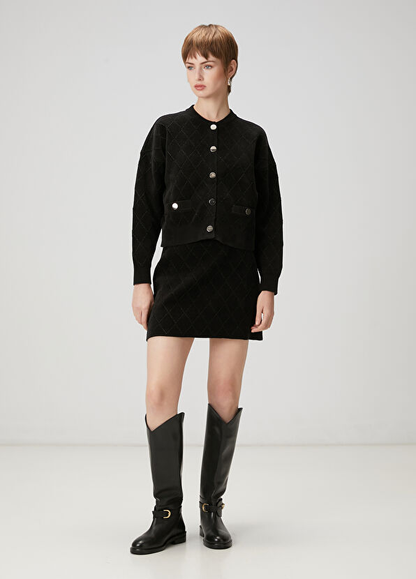 Beymen Club Siyah Mini Triko Etek - 2