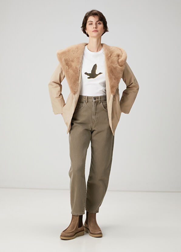 Beymen Club Bej Kapüşonlu Kruvaze Kaban - 2