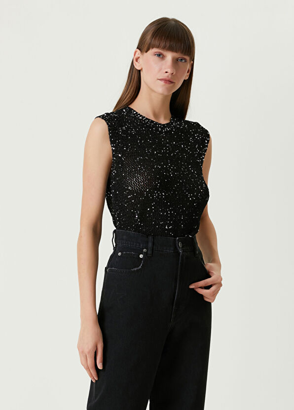 Golden Goose Siyah İşlemeli Bluz - 1