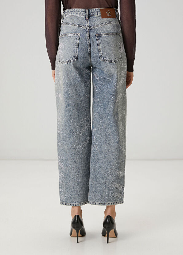 Beymen Club Mavi Hotfix Flare Jean Pantolon - 4