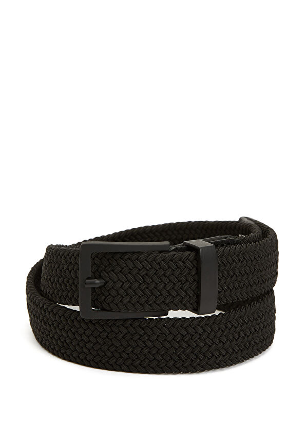 Beymen Club Black Textured Men's Belt - 1
