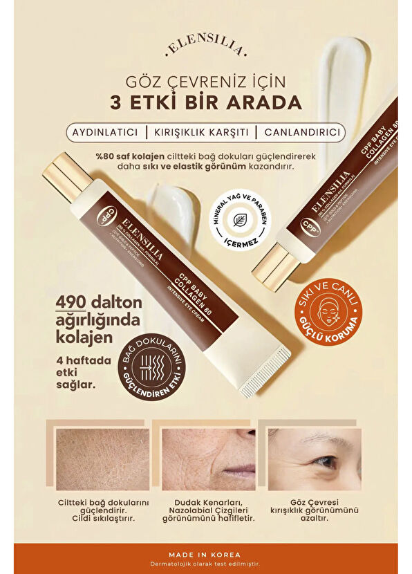 Elensilia Cpp Baby Collagen Fransız Kolajenli Ince Çizgi Görünümüne Destek Göz Kremi 30 gr - 2