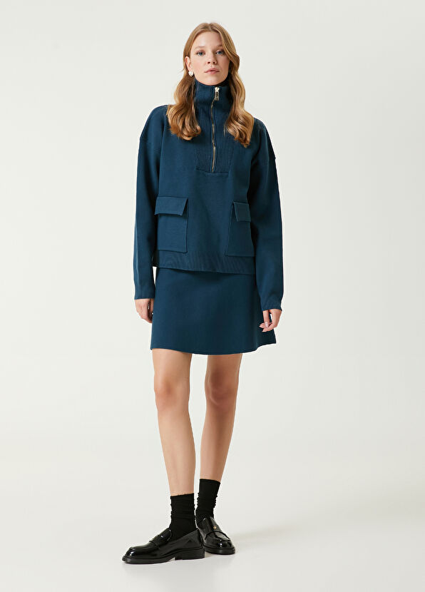 Beymen Club Petrol Fermuarlı Kazak - 3