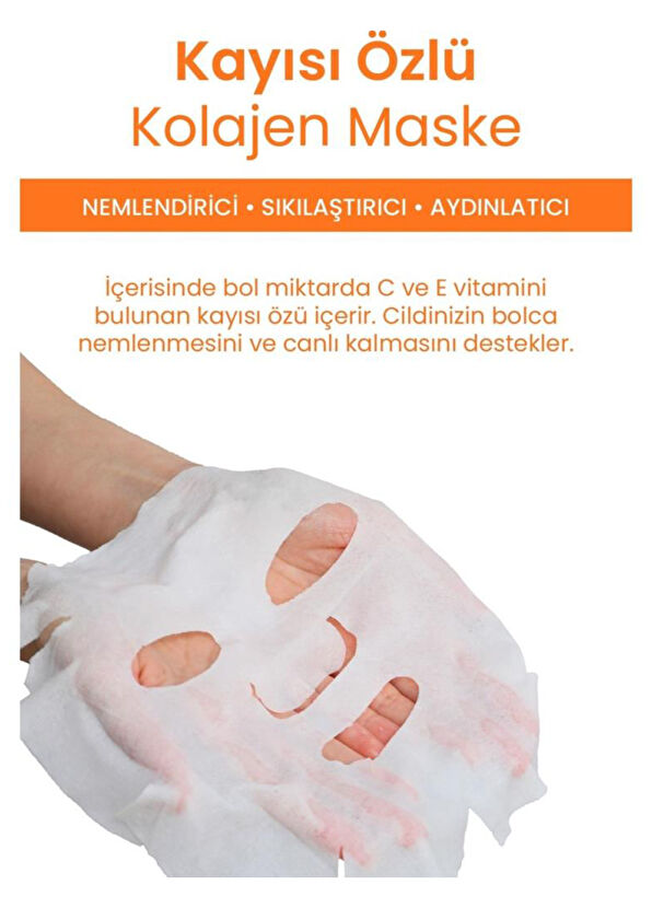 Dermal Apricot Collagen Extract Disposable Moisturizing 10-Pack Skin Care Mask - 3