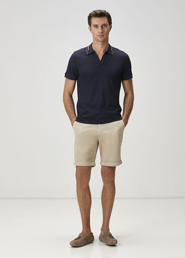 Beymen Club Bej Beli Kordonlu Örme Şort - 1