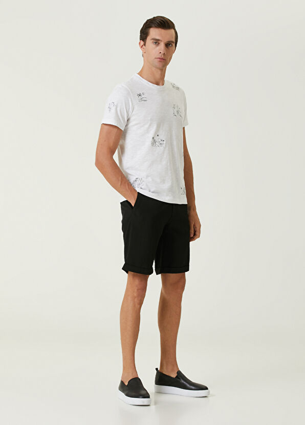 Beymen Club White Summer Concept Embroidered T-shirt - 3
