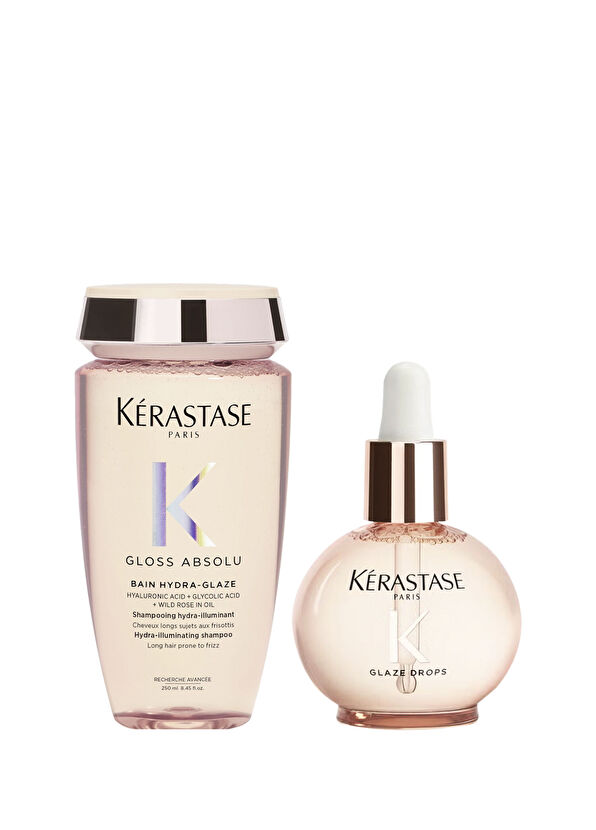 Kerastase Gloss Absolu Anti-Frizz Shine Shampoo 250 ml + Hair Care Oil 45 ml Set of 2 - 1
