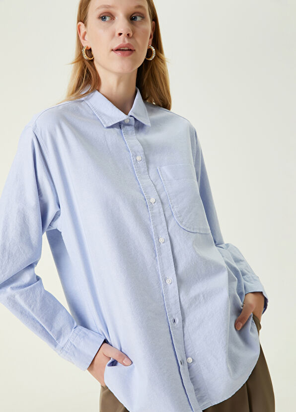 Beymen Club Mavi Kuş Logolu Gömlek - 3