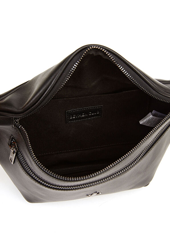 Beymen Club Siyah Logolu Deri Bel Çantası - 4