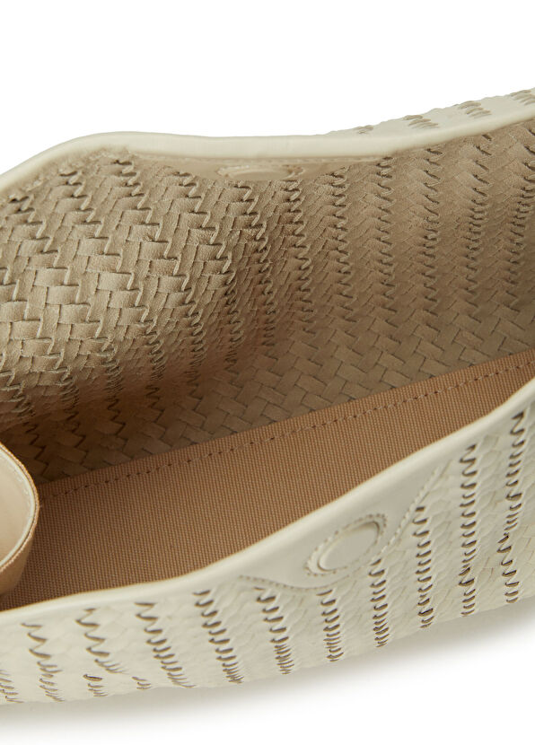 Beymen Club Ekru Örgü Kadın Deri El Portföyü - 4