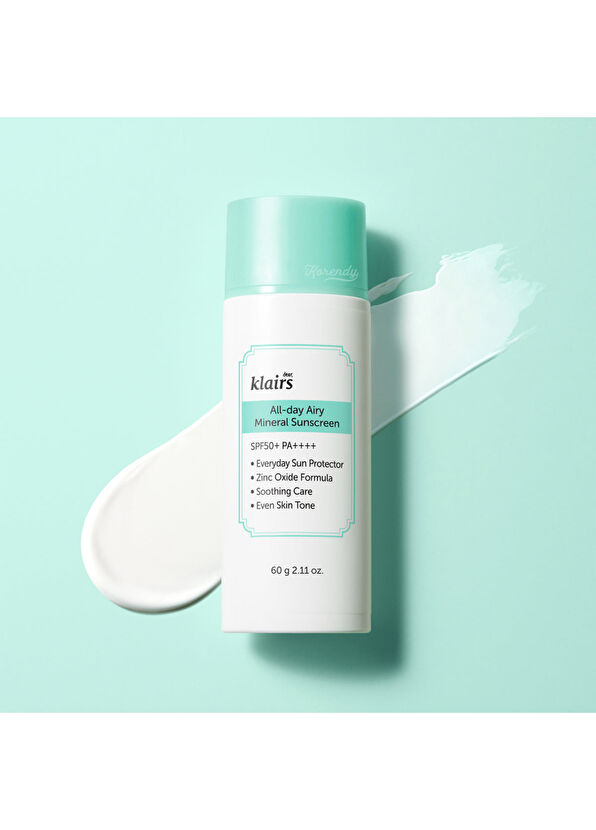 Klairs All-Day Airy Mineral Sunscreen SPF50+ PA++++ Leke Karşıtı Mineral Güneş Kremi 60 gr - 2
