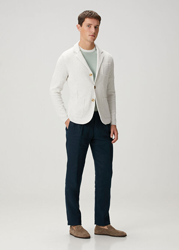 Maurizio Baldassari Beyaz Triko Ceket - 2