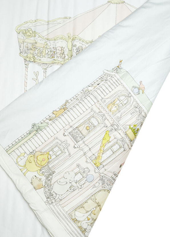 Atelier Choux Pembe Carousel Baskılı Çift Taraflı Yorgan - 2