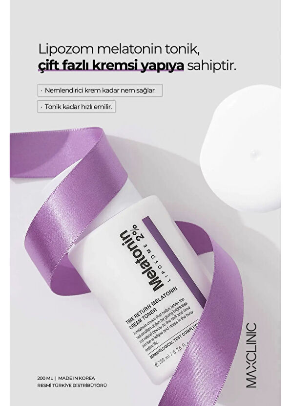 Maxclinic Melatonin Cream Toner Melatonin İçeren Çift Fazlı Yorgunluk Karşıtı Krem Tonik 200 ml - 4