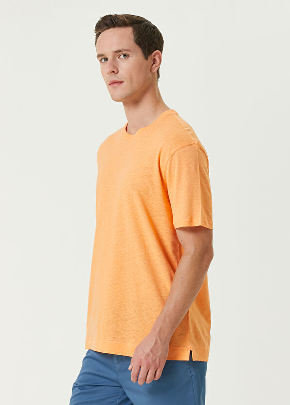 Beymen Club Turuncu Keten T-shirt - 4