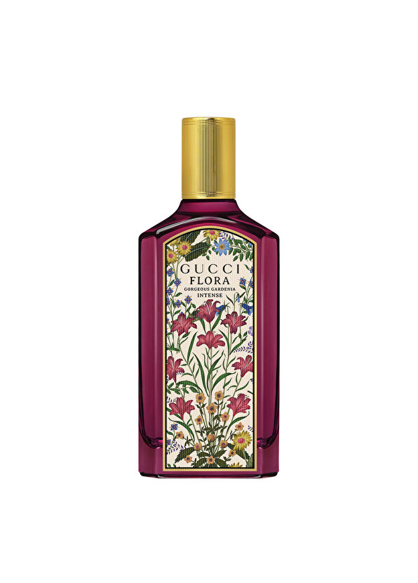 Gucci Flora Gardenia Intense 100 ml + Rouge à Lèvres Voile 227Marie Almond + Gucci Bag and Mini Lipstick Makeup Set - 2