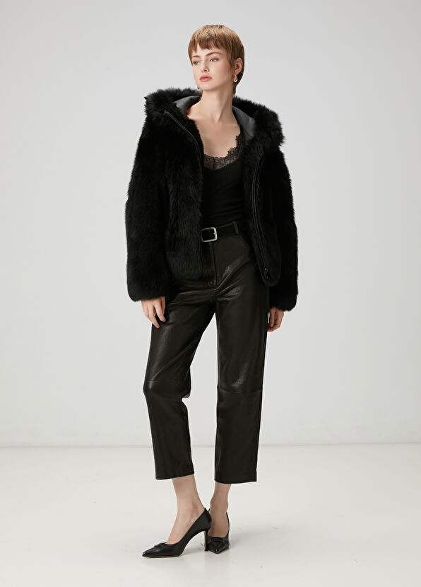 Beymen Club Siyah Kapüşonlu Kaban - 2