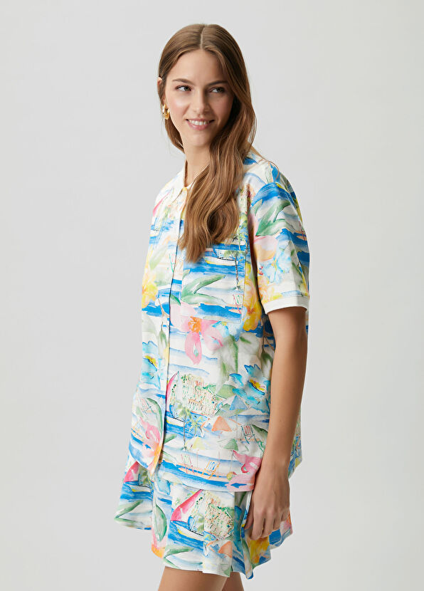 Beymen Club Hawaii Desenli Polo T-shirt - 4