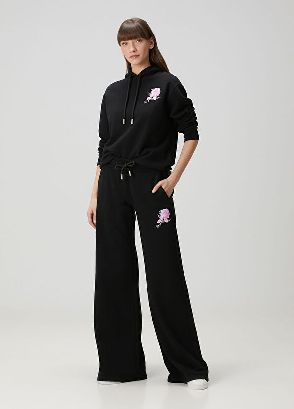 Off-White Siyah Beyaz Kapüşonlu Logolu Sweatshirt - 2