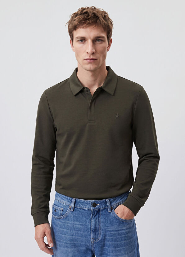 Beymen Club Comfort Fit Khaki Polo T-Shirt - 2