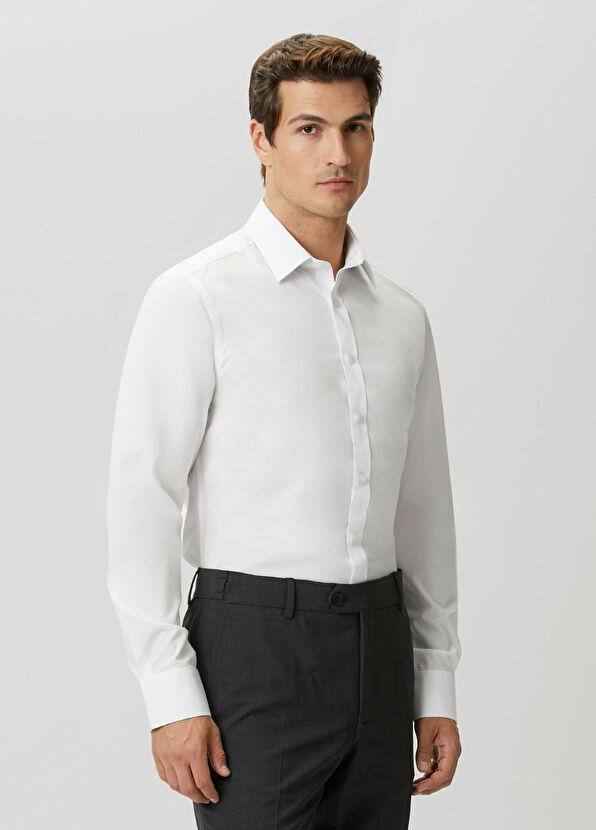Beymen Club Slim Fit Beyaz Non-iron Gömlek - 2