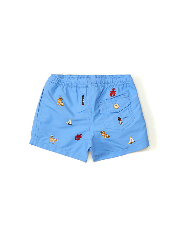 Polo Ralph Lauren Blue Embroidered Boys Swimsuit - 2