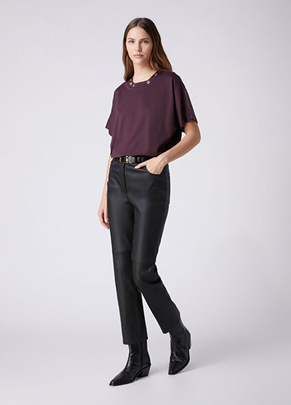 Beymen Club Mürdüm Kuşgözü Detaylı T-shirt - 3