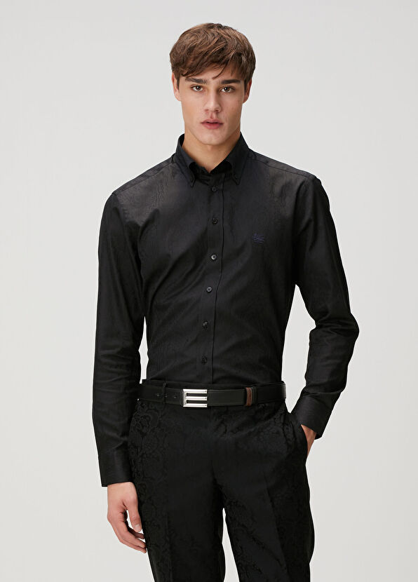Etro Siyah Etnik Desenli Gömlek - 1