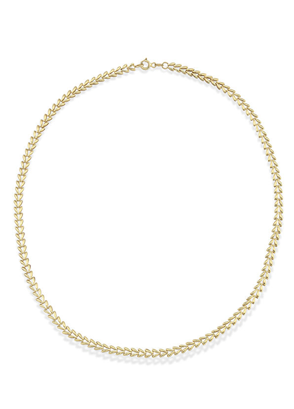 Orena Jewelry Herringbone 14 Ayar Altın Kadın Kolye - 1