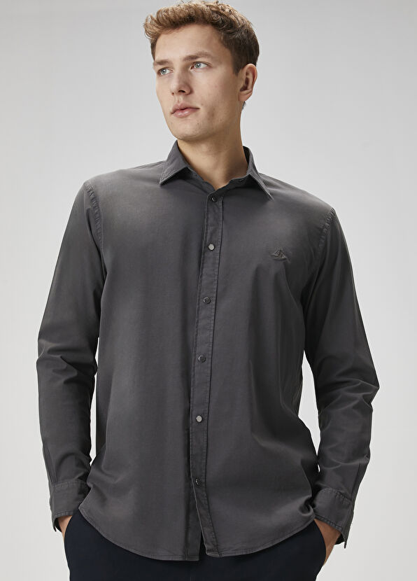Beymen Club Relax Fit Anthracite Shirt - 2