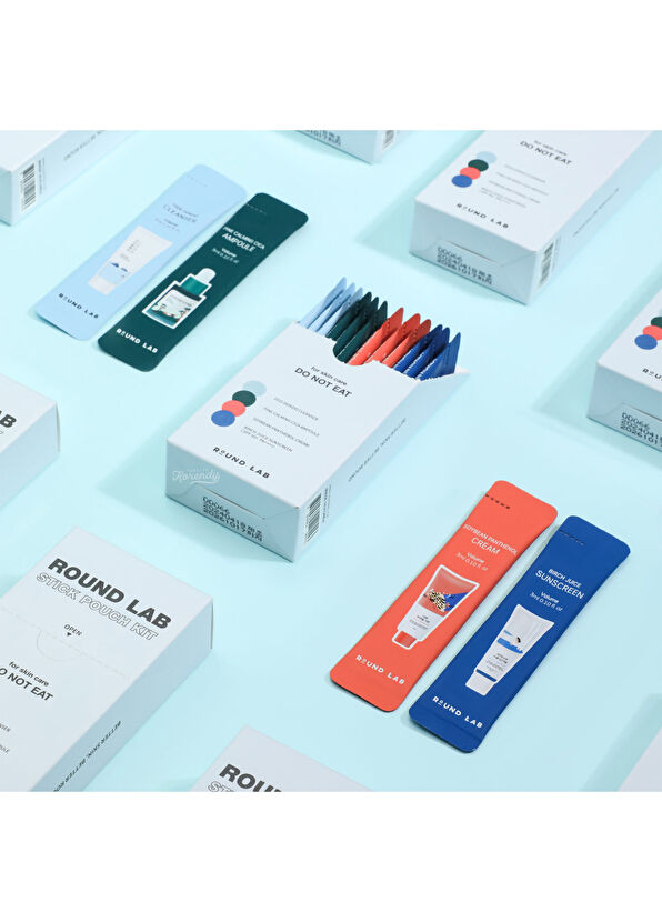 Round Lab Stick Pouch Kit 4 Adımlı Besleyici ve Arındırıcı Deneme Cilt Bakım Seti - 4