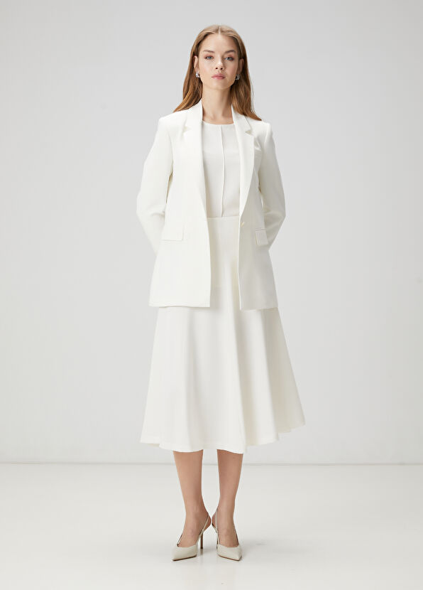 Beymen Club Kırık Beyaz Dökümlü Krep Bluz - 2