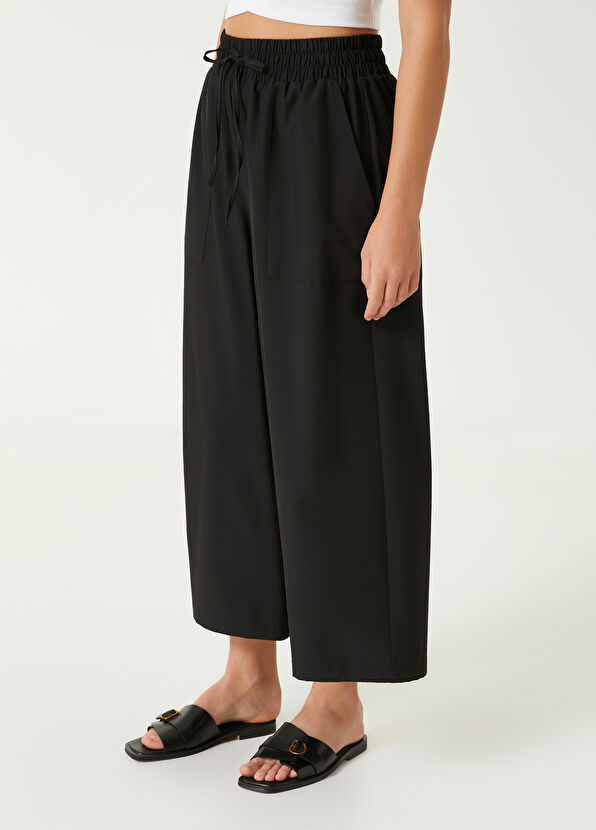 Beymen Club Siyah Bol Teknik Kumaş Pantolon - 2