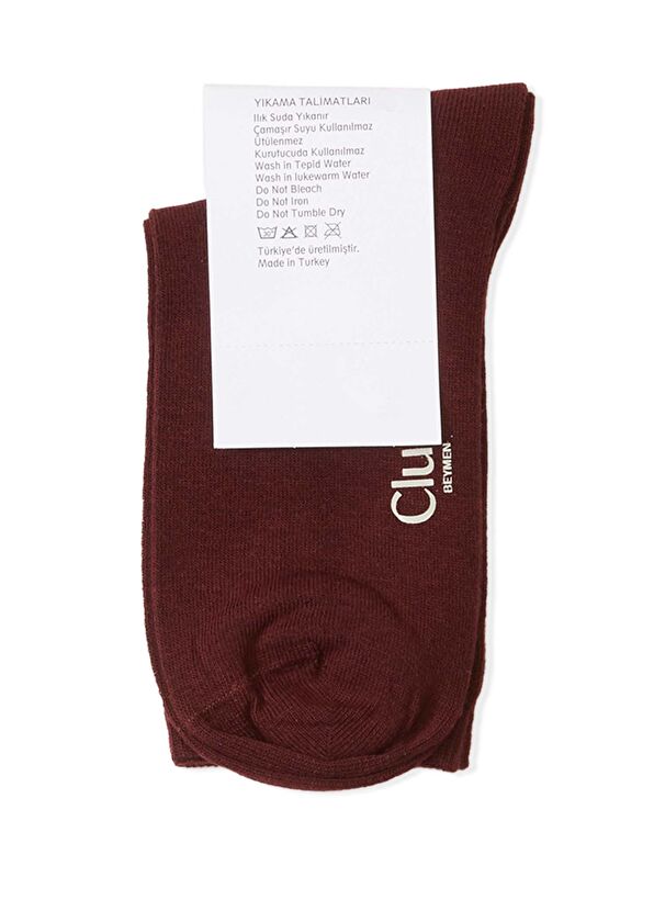 Beymen Club Bordo Taşlı Kadın Soket Çorap - 2