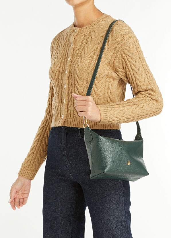 Beymen Club Green Women's Leather Shoulder Bag - 2