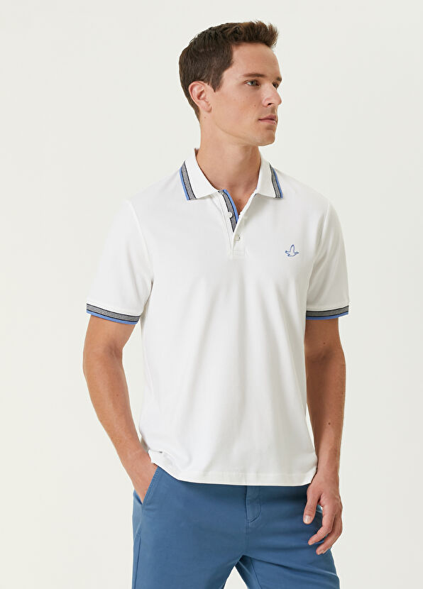 Beymen Club Comfort Fit Beyaz Polo Yaka T-shirt - 4
