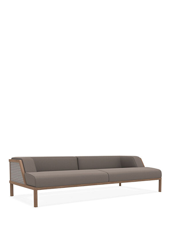 Ethimo Grand Life Light Grey Tik Ağacı XL Bahçe Kanepesi - 2