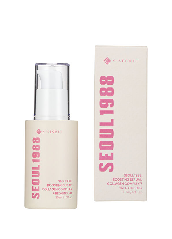 K-Secret Seoul 1988 Boosting Serum: Collagen Complex 7 + Red Ginseng Kırışıklık Önleyici Nemlendirici Cilt Serumu 30 ml - 1