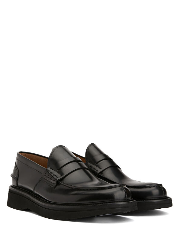 Green George Siyah Erkek Deri Loafer - 2
