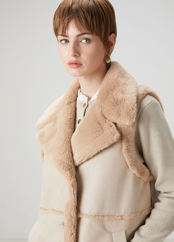 Beymen Club Stone Faux Fur Detailed Vest - 2